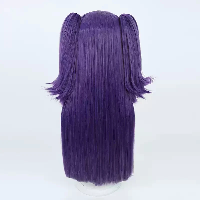 Blue Archive Hayase Yuuka Cosplay Wig 80cm Long Purple Straight Heat Resistant Synthetic Hair + Wig Cap
