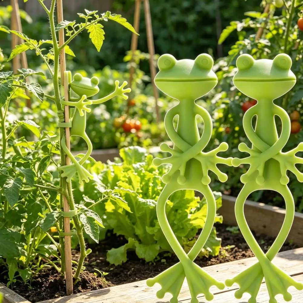 Flexible Vine Fasteners Frog Plant Hugger Clip Vine Support Holder Indoor Potted Plant Stem Propagation Buddy Cute for Climbing