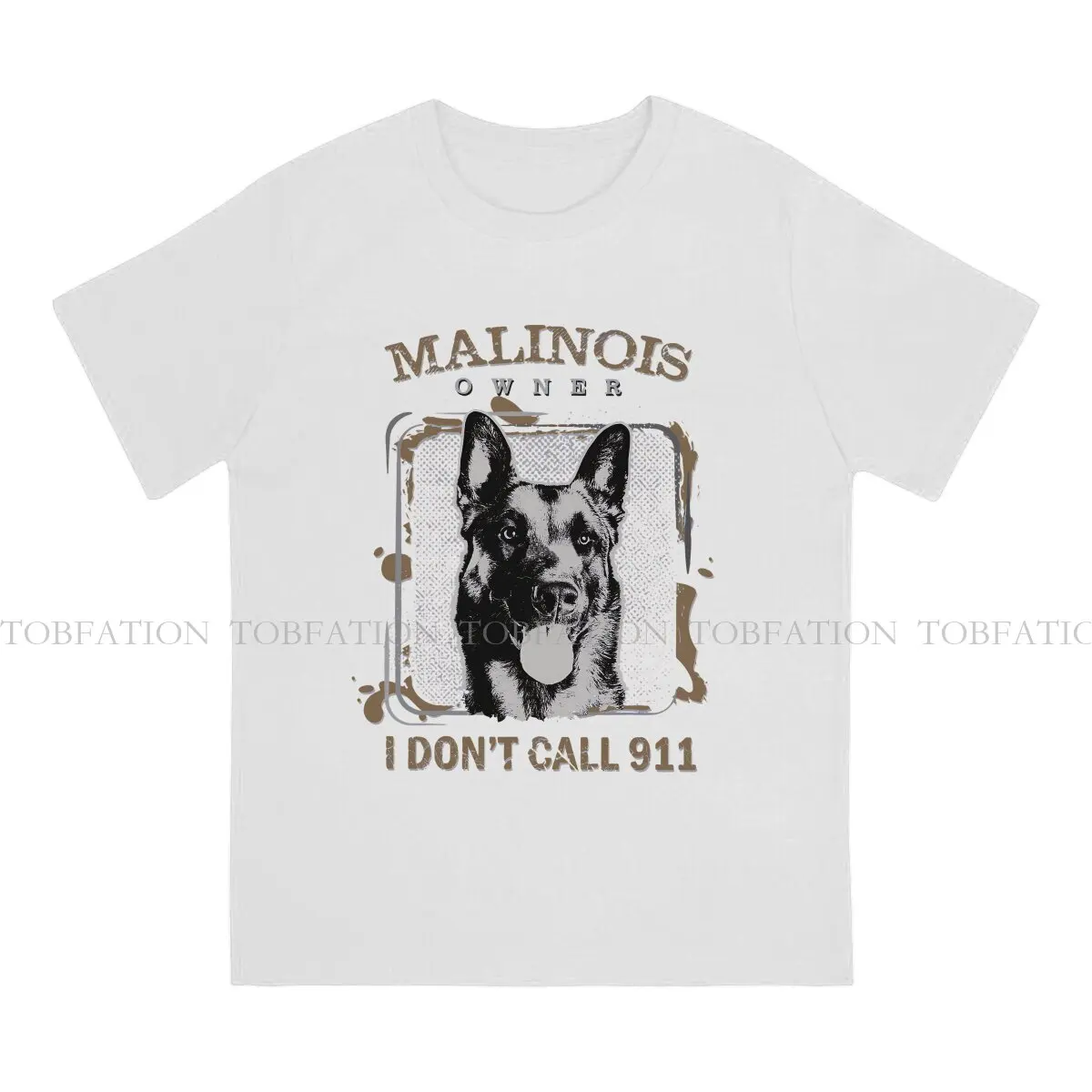 Malinois Belgian Shepherd Fashion TShirts Dog Lover Men Style Pure Cotton Tops T Shirt O Neck Oversized