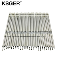 KSGER T12 Electric Soldering Iron Tips T12-K B2 BC2 ILS JL02 D24 KF For Hakko fx951 DIY Soldering Station Kits