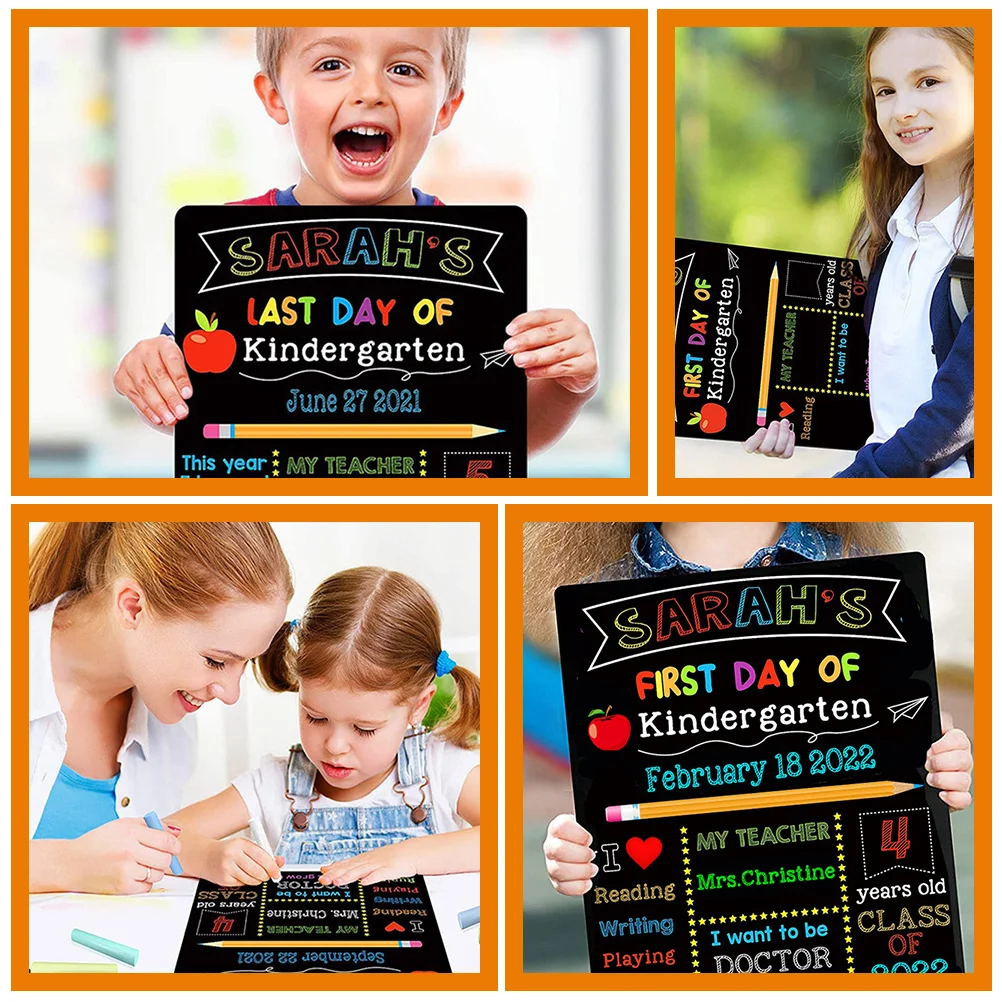 Стираемая классная доска, школьные принадлежности, двухсторонняя красочная креативная студенческая доска для классной комнаты «сделай сам», многоразовая меловая доска на первый день