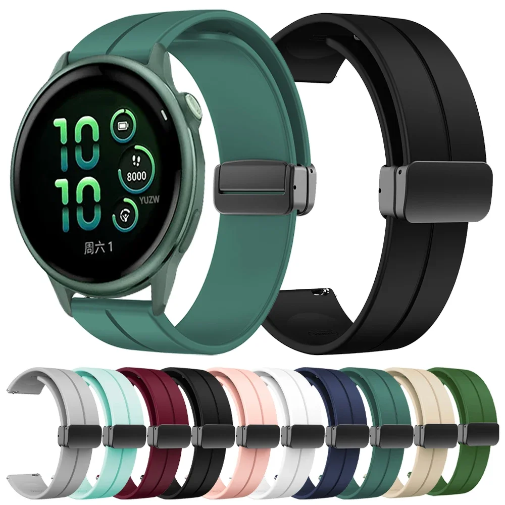 

Ремешок с магнитной застежкой для Garmin optvoactive 6 5/Forerunner 570 42 47 мм 265 255 Силиконовый браслет 20 22 мм Спортивный ремешок Garmin Venu 3