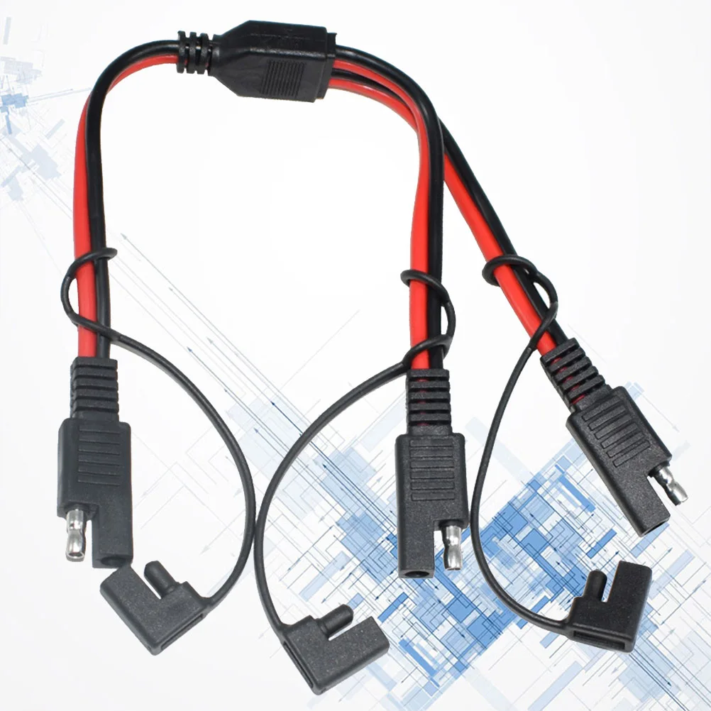 

1 to 2 Sae Power Extension Cable Professional Sae Power Plug Adapter Wire Connector Quick Disconnect Cable for Solar Automotive