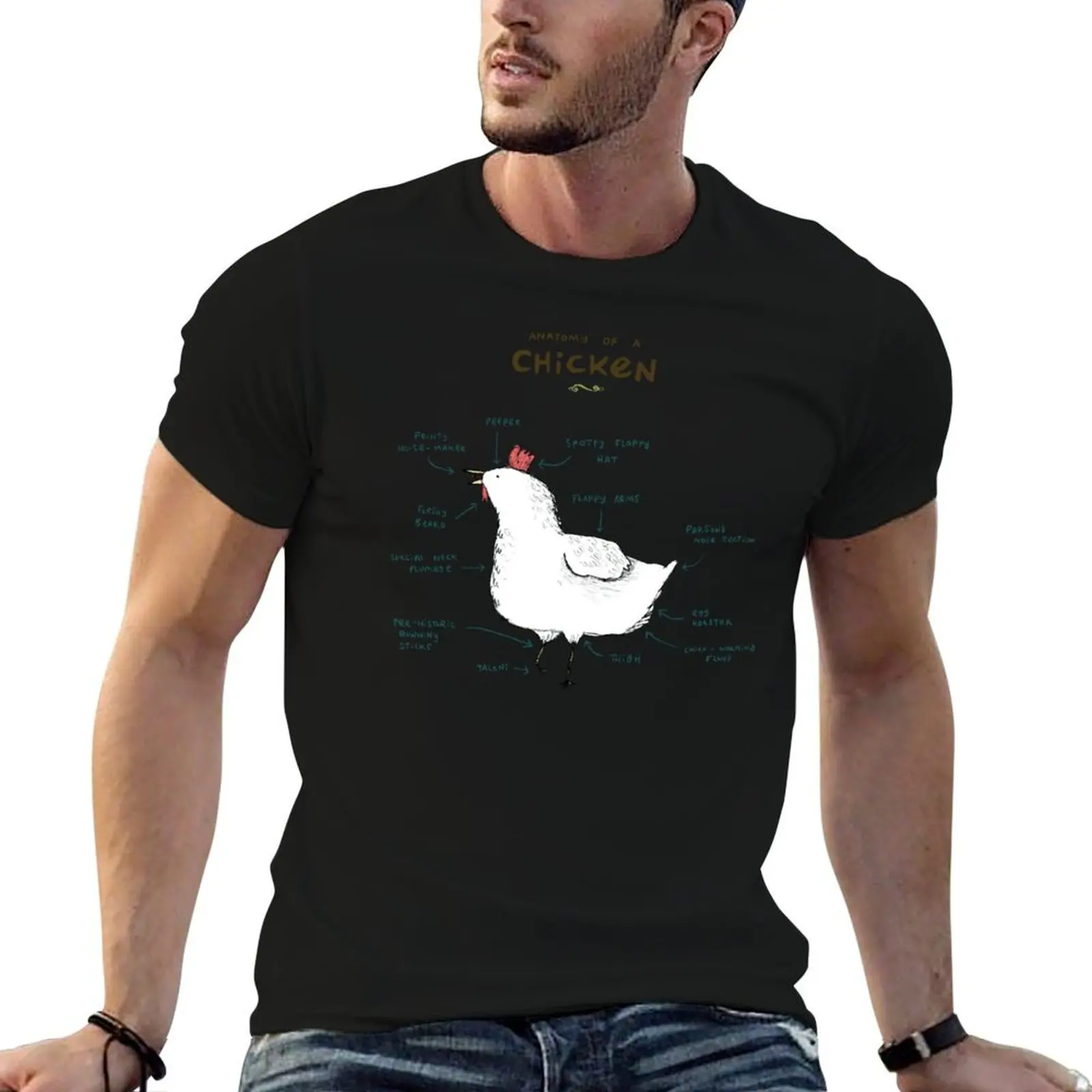 

Anatomy of a Chicken T-Shirt man t shirts graphic t shirt custom print T-Shirt