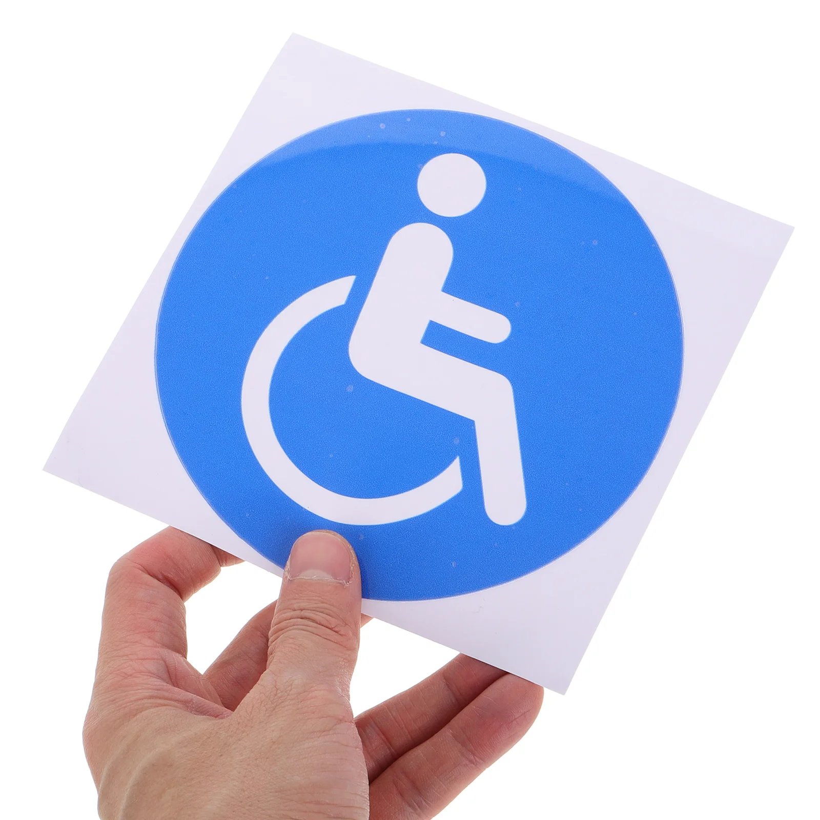 

5pcs 5 Pack Disability Stickers Wheelchair Accessible Restroom Marker Automotive Supply Washroom Label Toilet