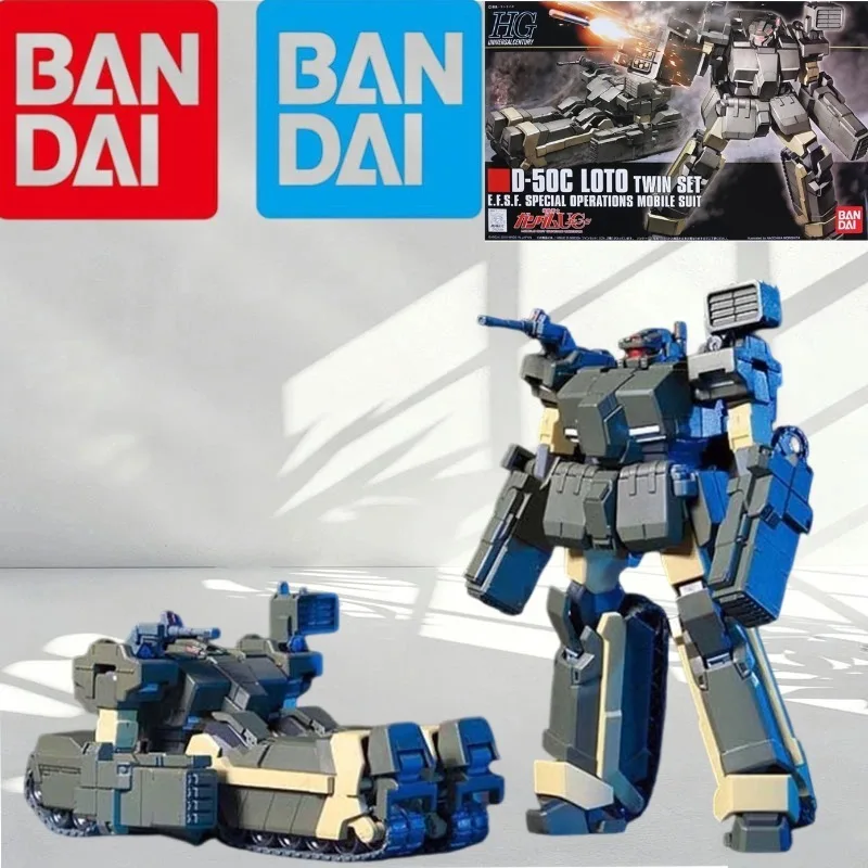 Genuine Bandai HGUC D 50C LOTO Twin Set Mobile Suit Gundam UC Assembly Model Kit EFSF Special Operations Mecha Building Toy