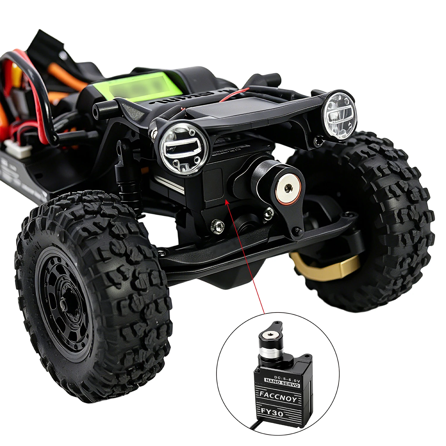 FY30 Aluminum Micro Nano Digital Servo with Servo Saver Metal Gear Brushed 1.3kg for 1/30 Axial SCX30 RC Crawler Upgrade Parts