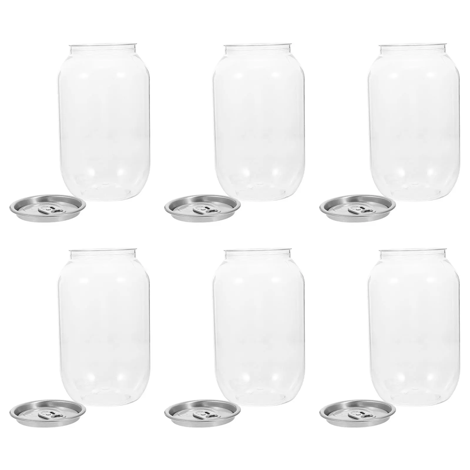 

10Pcs 500Ml Beverage Drink Canning Jars Portable Empty Soda Juicing Bottles Bpa Free for Home Cafe Restaurant Daily Use