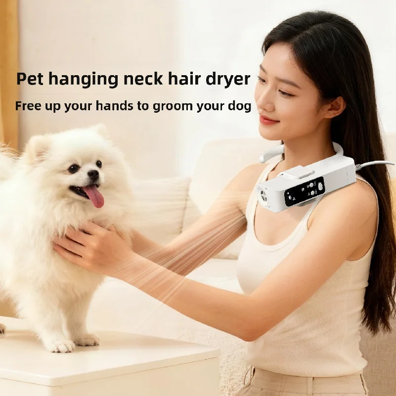 Pet Supplies For Less - Pet Neck-Hanging Hair Dryer, Professional High-Speed