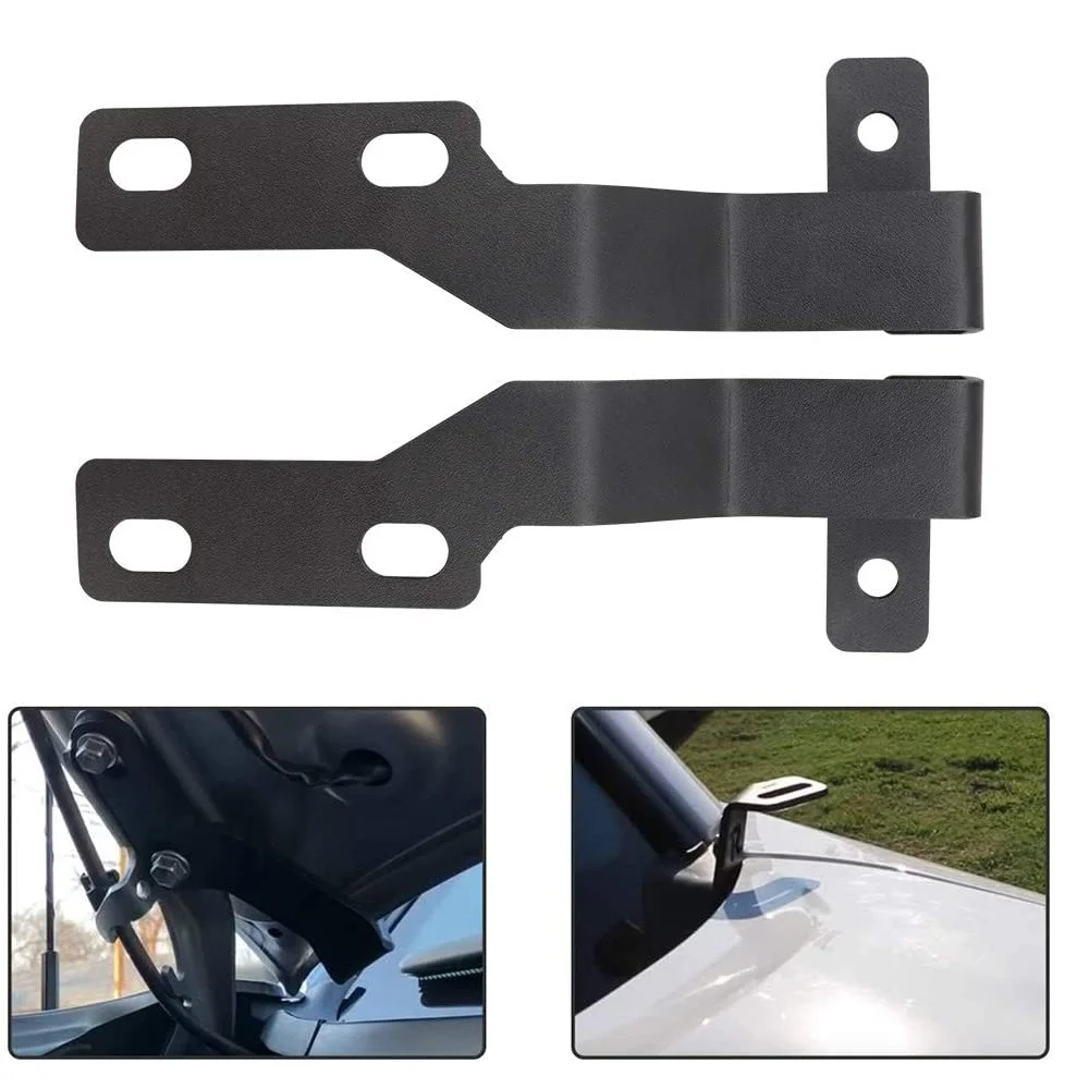 Engine Hood Ditch Light Bracket Cowl Panel LED Pod Work Lamp Mount Holder Clamp For Toyota Tacoma 2005-2015