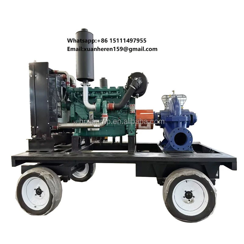 Large Flow Double Suction Split Diesel Pump Centrifugal High Building Pumping for Irrigation and Agricultural Use