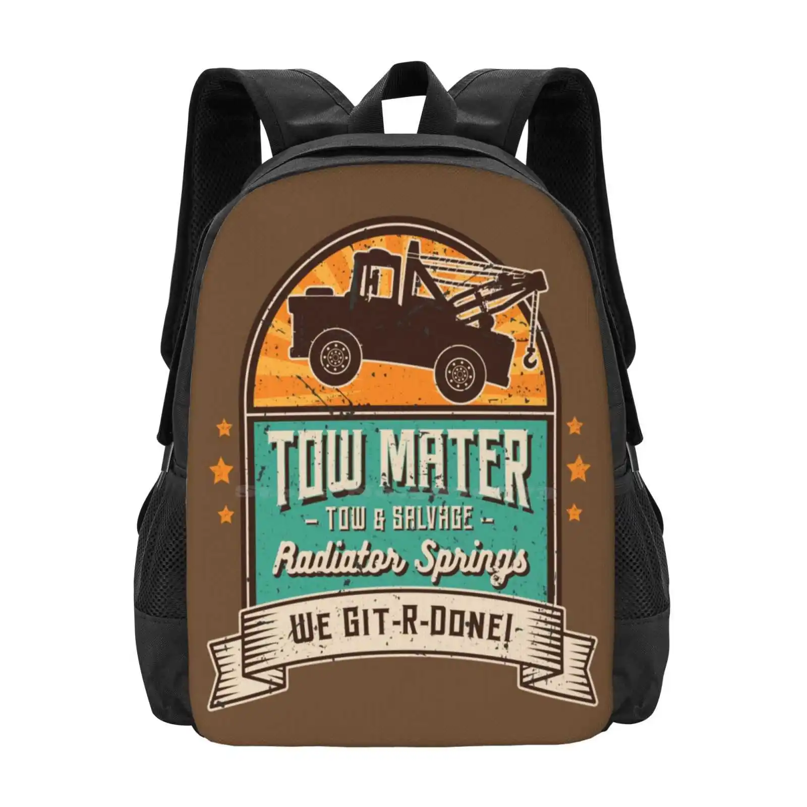 Tow Mater - Tow & Salvage - Vintage Hot Sale Schoolbag Backpack Fashion Bags Mater Tow Truck Salvage Radiator Springs Larry