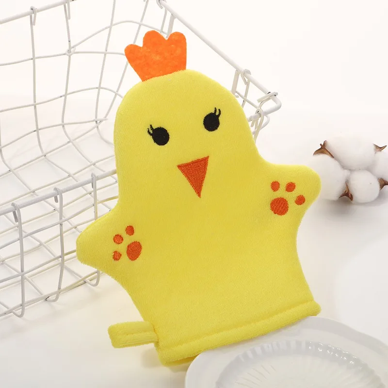 Soft Children Bath Towels Brushes Baby Animal Cartoon Shape Bath Gloves Bath Towel for Children\'s Bath Clean Wash Massage Shower