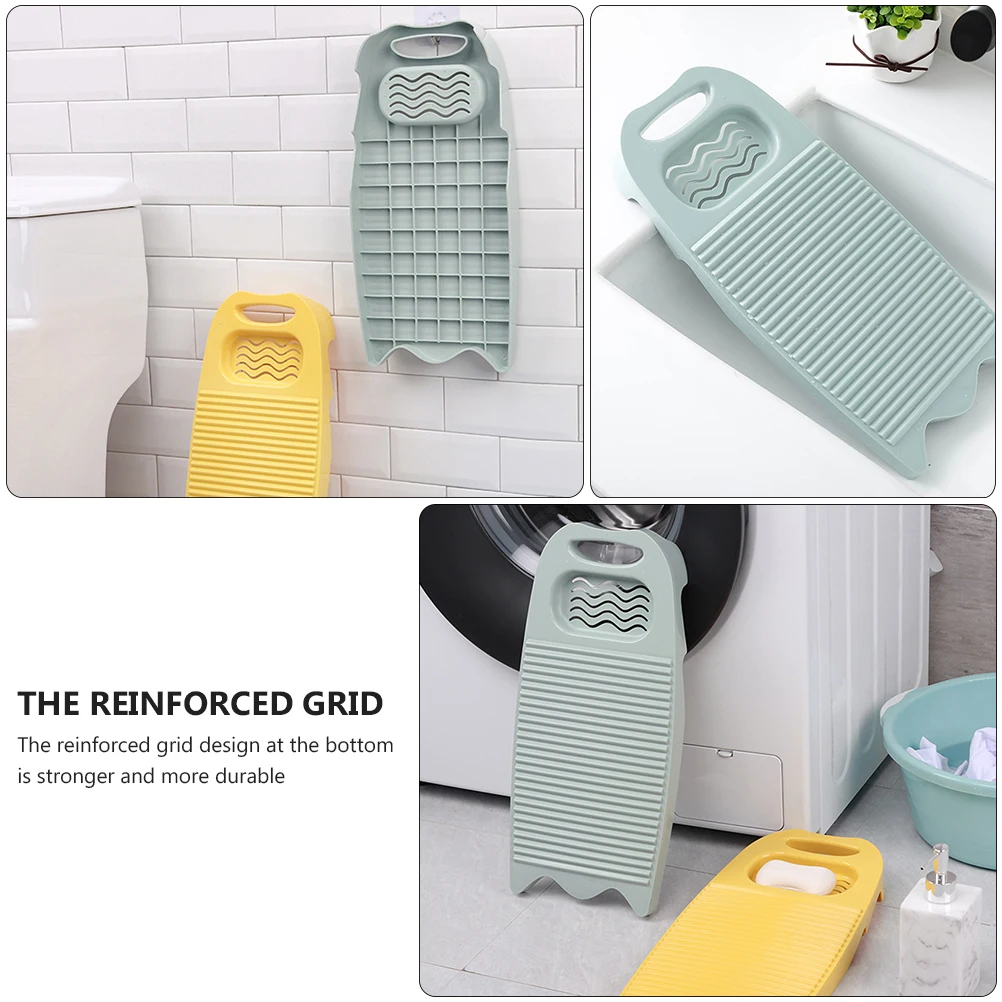 

2Pcs Plastic Clothing Washboard Wavy Long-Lasting Laundry Scrubbing Mat High Wear Resistance for Home Laundry Washboard