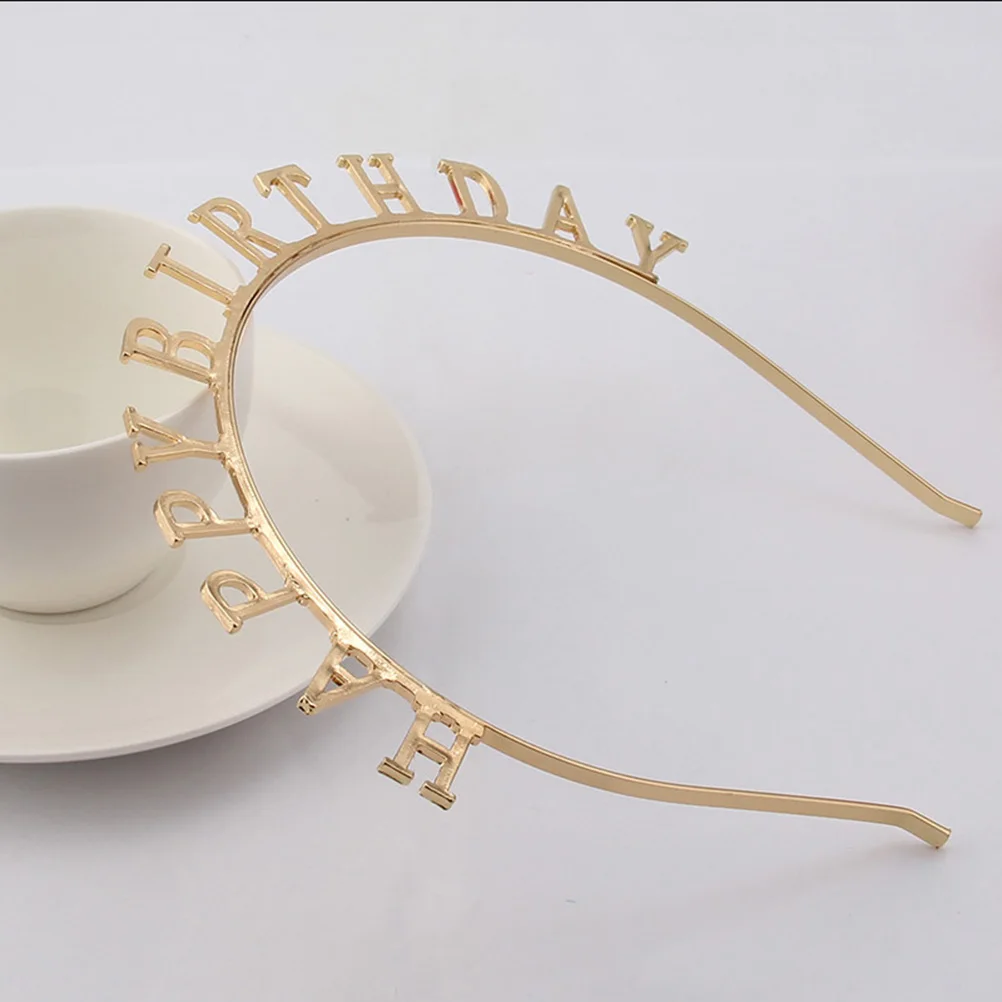 

Birthday Headb Non fading Durable Hair Hoop Durable Alloy Hair Headdress Headwear Party Accessories Gift Idea