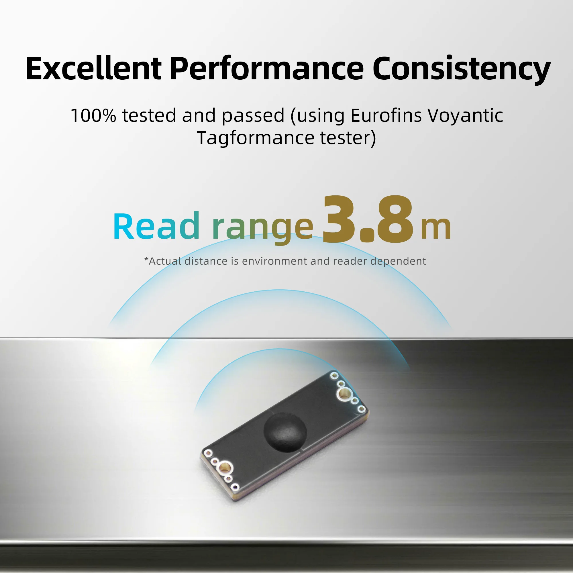 100 Stück Anti-Metall FR4-Tags, EPC Class1 Gen2, ISO18000-6C 902-928MHz865-868MHz NXP UCODE 8 CHIP EPC 128-1