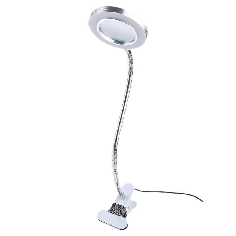 Lente d\'ingrandimento con luce Lampada d\'ingrandimento a LED 8X Clip Lente d\'ingrandimento flessibile a 360°