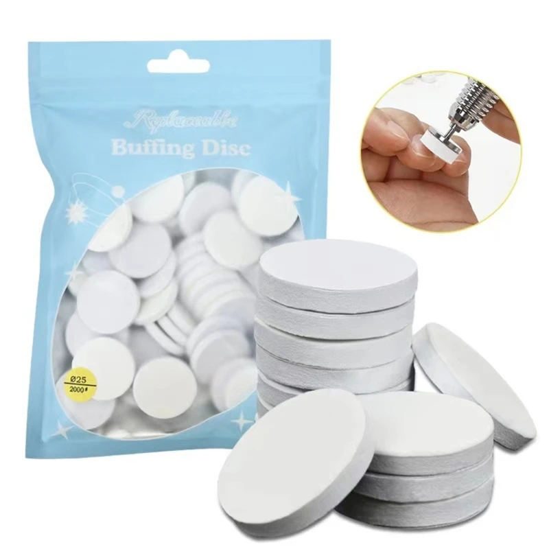 

50Pcs Pedicure Polishing Pads Self-Adhesive Replaceable Sanding Paper Buffing Disc Pedicure Shiner Tool 20/25mm