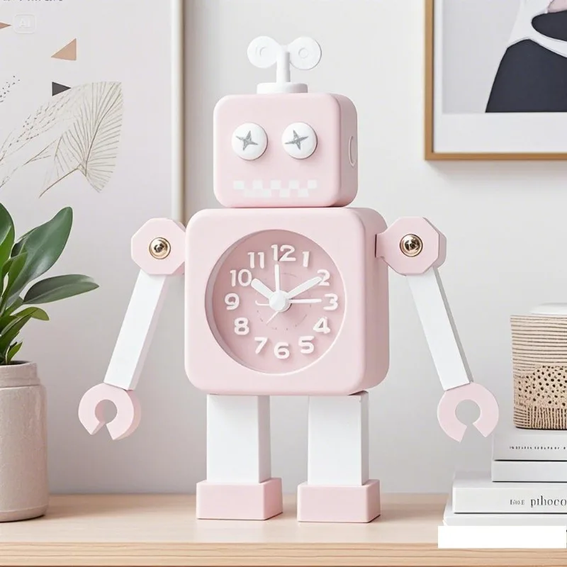 

Student Robot Bedside Bedroom Decoration Alarm Clock Children's Kindergarten Wholesale Dawn