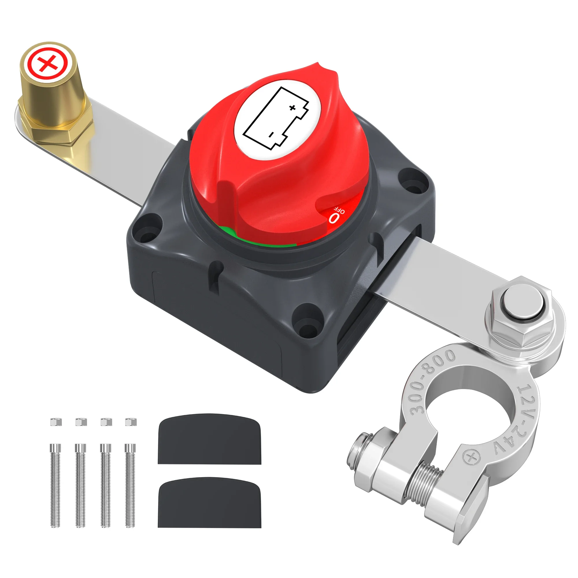 Battery Disconnect Switch 12V 48V Waterproof Marine Top Post Battery Disconnect Switch 12 Volt Battery Cut Off Switch Master