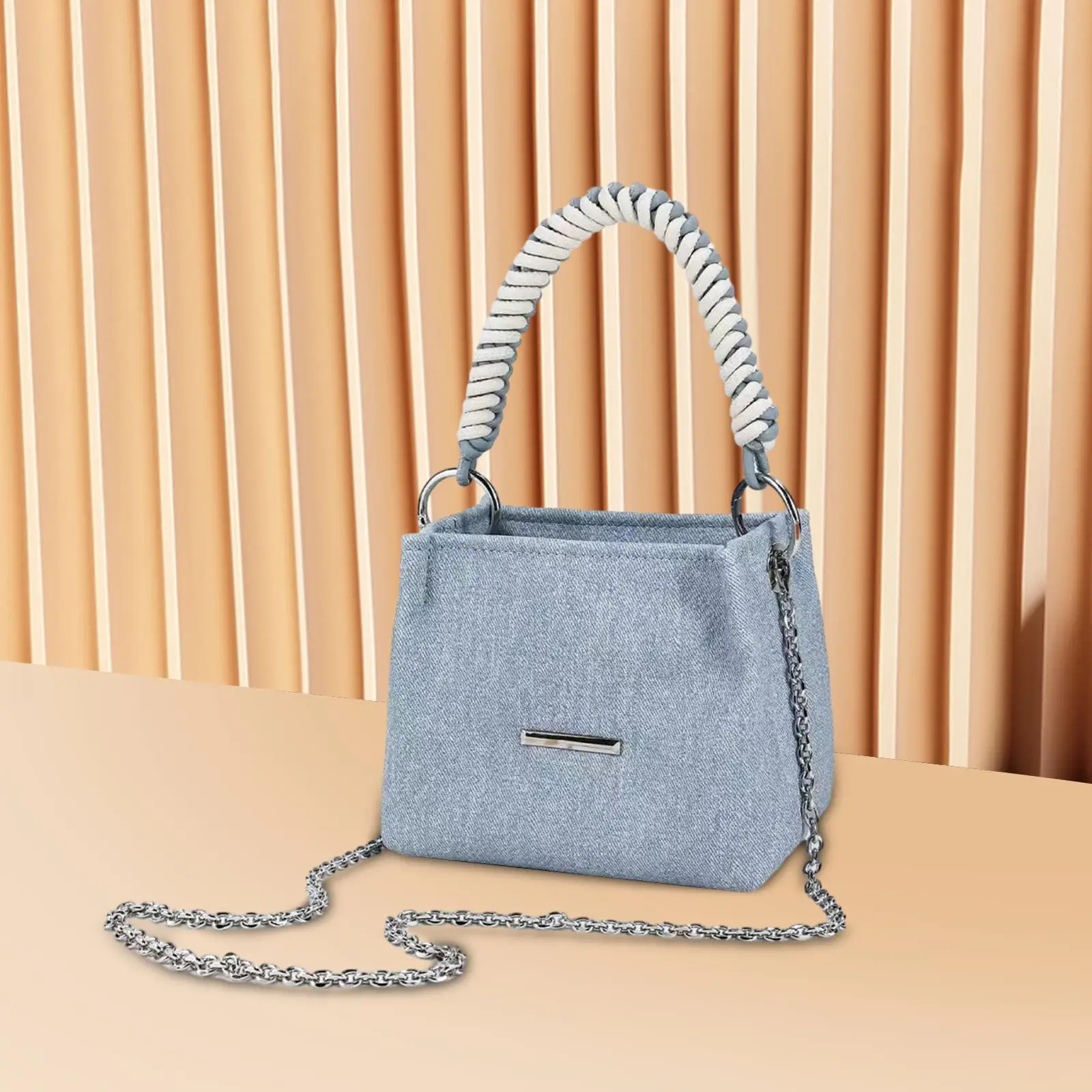 

Women Shoulder Chain Bag Crossbody Bag Storage Portable Practical Lady Handbag Girls Purse for Street Shopping Commuting