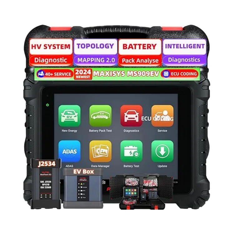 Autel MaxiSys MS909 EV Same As Ultra EV Intelligent Diagnostic Scanner High-Voltage System ECU Coding Programming