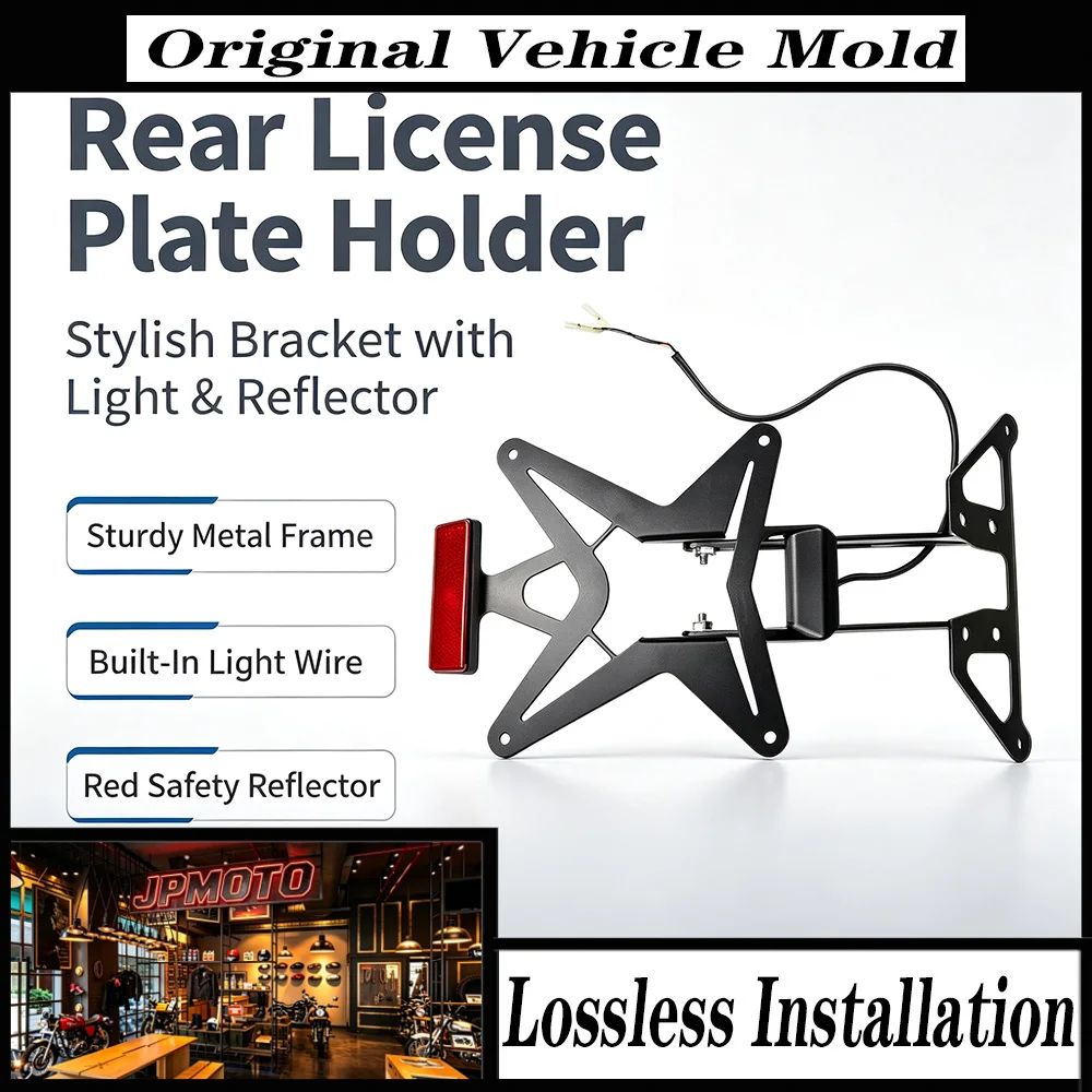 For Yamaha TMAX500 T-MAX500 TMAX530 T-MAX530 TMAX 500 2008-2016 Motorcycle Rear License Plate Bracket CNC Aluminum Kit Set