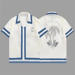 2024 New Men's Short Sleeve Shirts Fashion Shirts Hawaiian Casual Comfortable Vacation Travel Oversized Men's Tops
