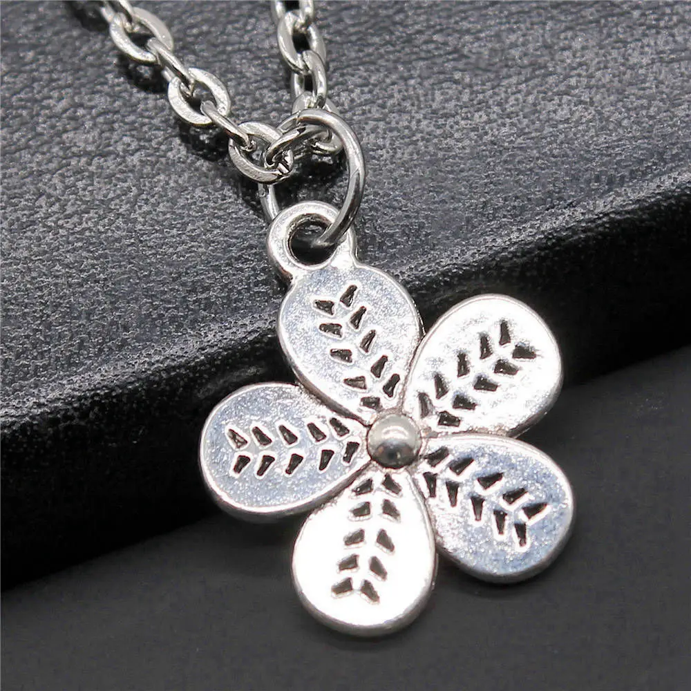 1pcs Double-Sided Flowers Choker Neck Ornaments Jewellery Making Supplies Vintage Chain Length 43+5cm