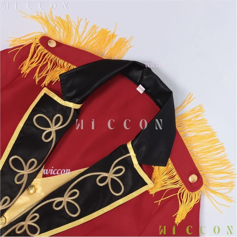 2025 서커스 Ringmaster Mens 코스프레 유니폼 중세 빈티지 코트 스탠드 칼라 Jackt Princess Stage Show Performance Costum