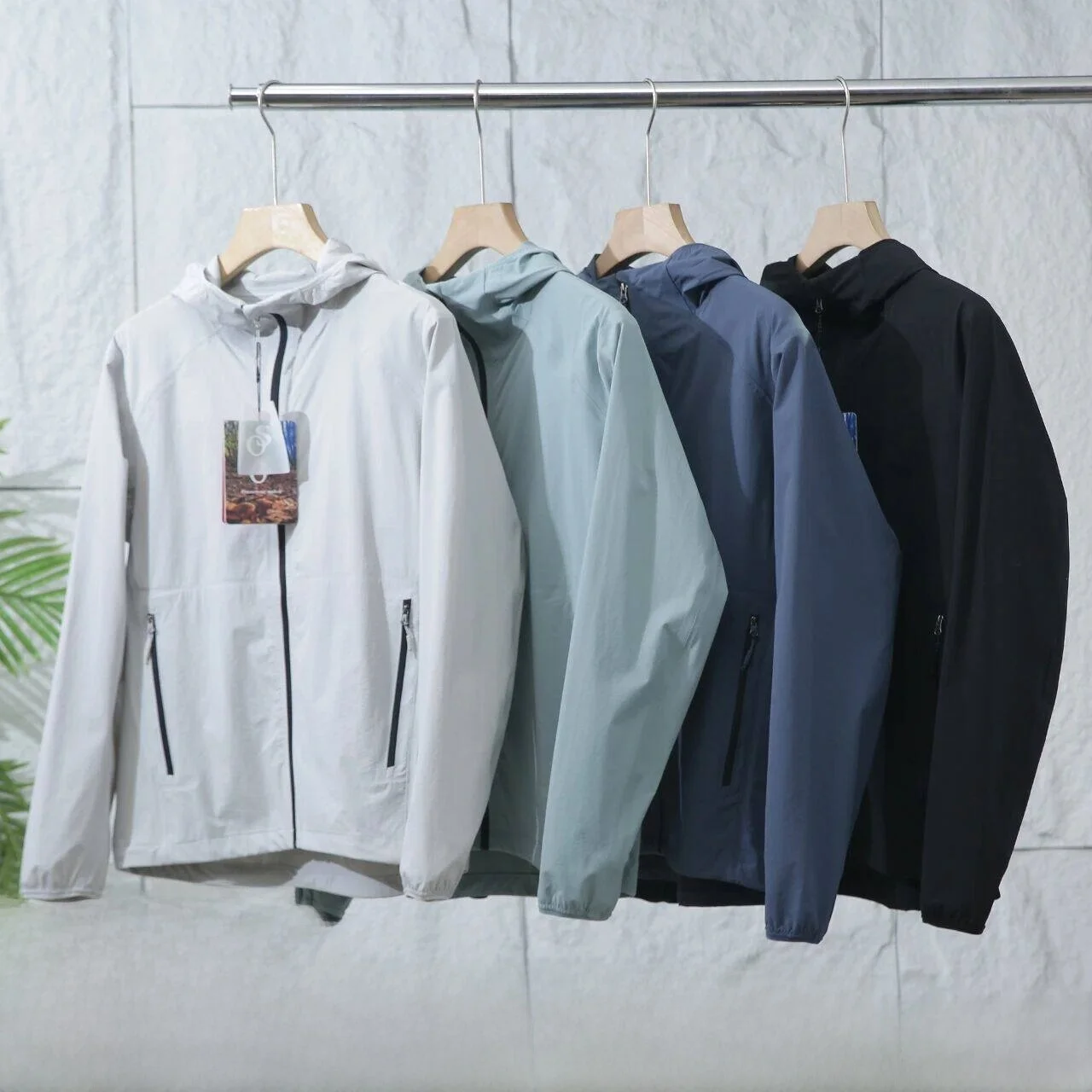 

Heavyweight New Spring Men's Outdoor Floing Jaet Full Glue Dync proof Windbreaker Nylon Spandex Zipper Closure Ho...