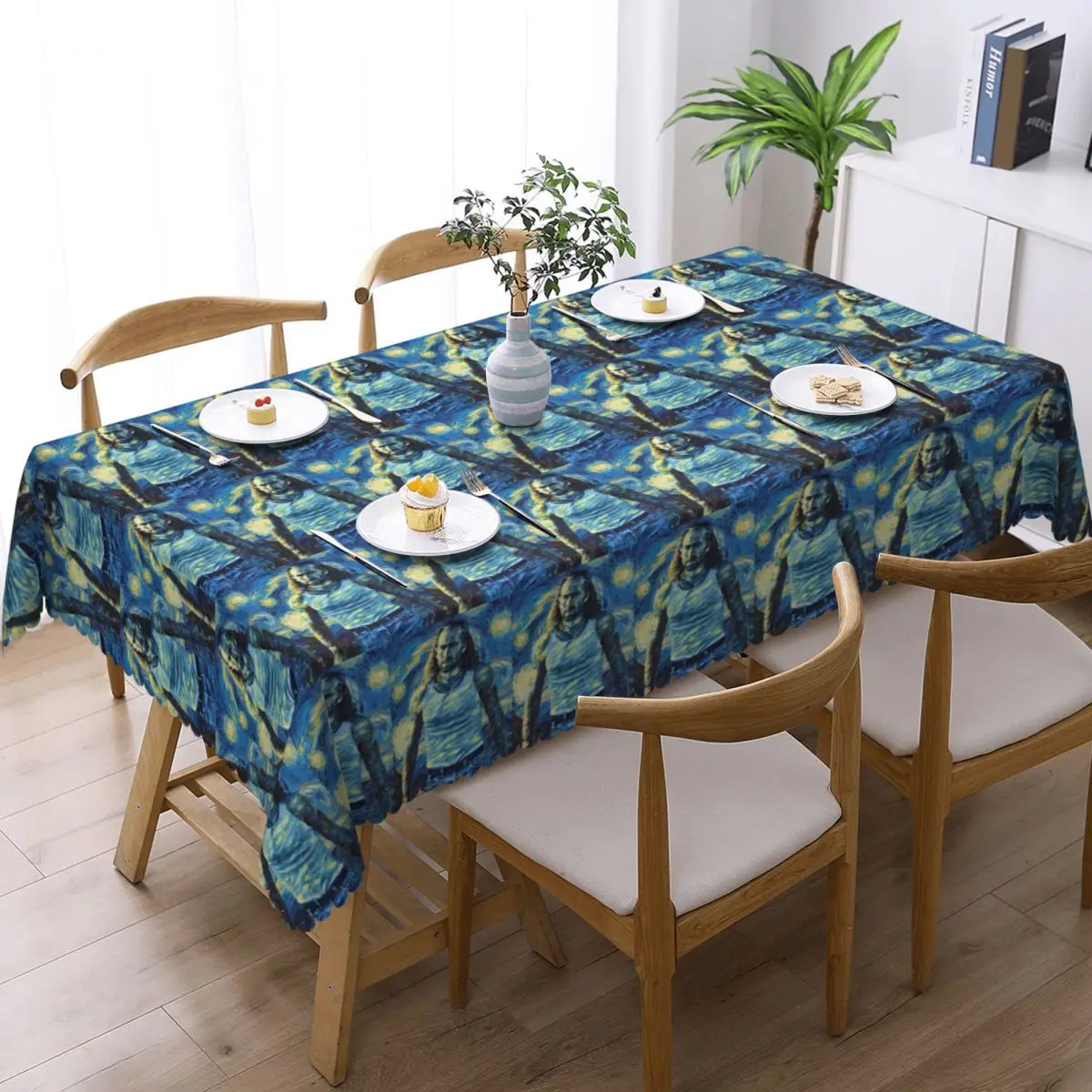 Nicolas Cage Stage Custom Rectangular Tablecloth Oilproof Table Cover for Dining Events Table Cloth