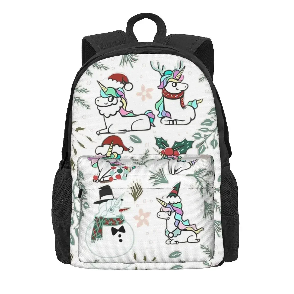 

Christmas Unicorn Backpacks Boys Girls Bookbag Students School Bags Cartoon Kids Rucksack Laptop Rucksack Shoulder Bag