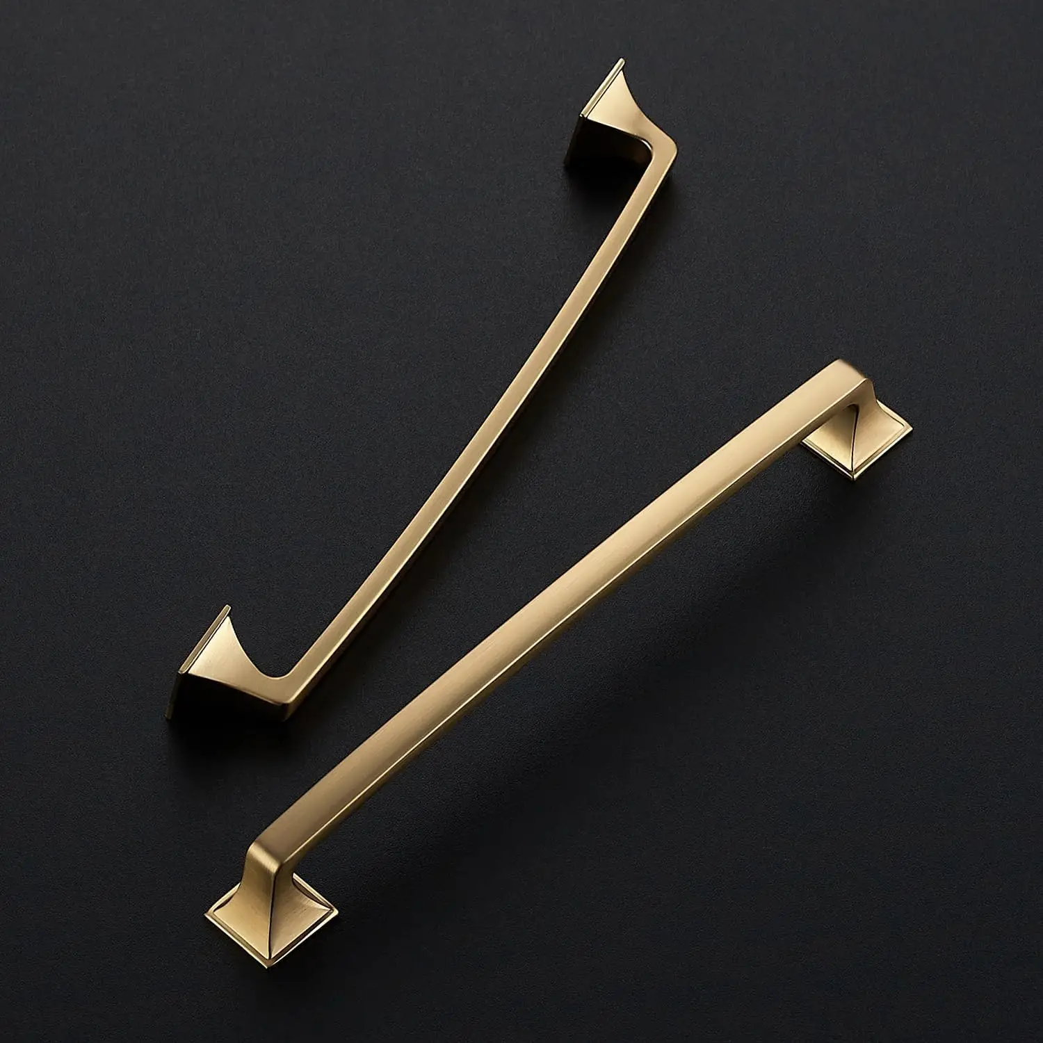 Champagne Bronze Square Foot Arch Cabinet Pulls 7 1/2 Inch 30 Pack Solid Zinc Alloy Smooth Pull Kitchen Handles Drawers Cupboard