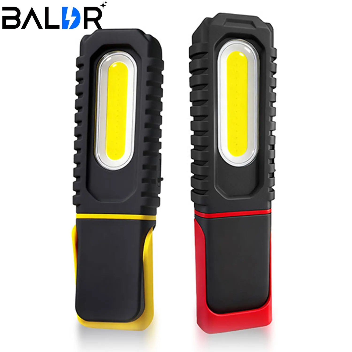 Car repair work light rechargeable waterproof and shockproof COB work light portable base magnetic hook work flashlight
