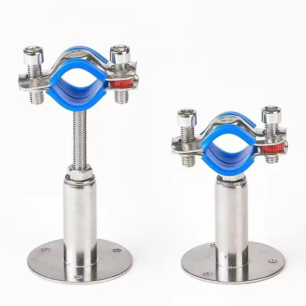 Soporte de Tubo Ajustable de Acero Inoxidable 304, Abrazadera de Manguera Redonda, Hebilla de Pared, Ajustable de 50-95 mm, para Tubos de 20-57 mm de Diámetro Exterior