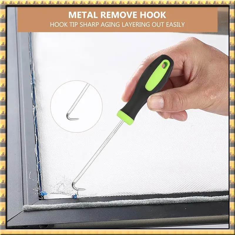 

AT03 Top 11 шт. Набор для ремонта экрана, роликовый инструмент для экрана с подшипником, шлицевой экран 65 футов, 8 шт. зажимов для экрана и крюк для снятия шлица