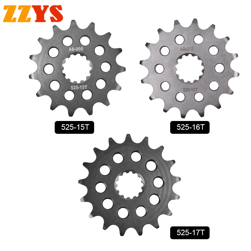 1pc 525 15T 16T 17T Tooth Front Sprocket Gear Wheel Cam Pinion For Triumph Road 675 Daytona R 11-2017 675 Street Triple R 10-16