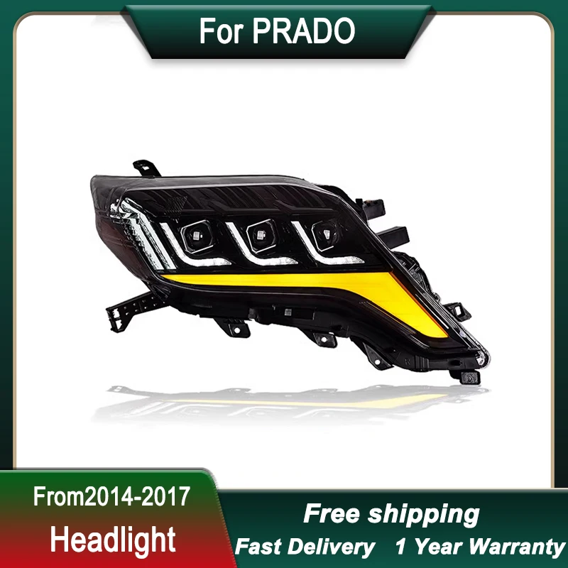 Car Headlight For Toyoto PRADO 14-17 Upgrade lexus style full LED Upgrade DRL Dynamic Signal Lamp Head Lamp Front light Assembly