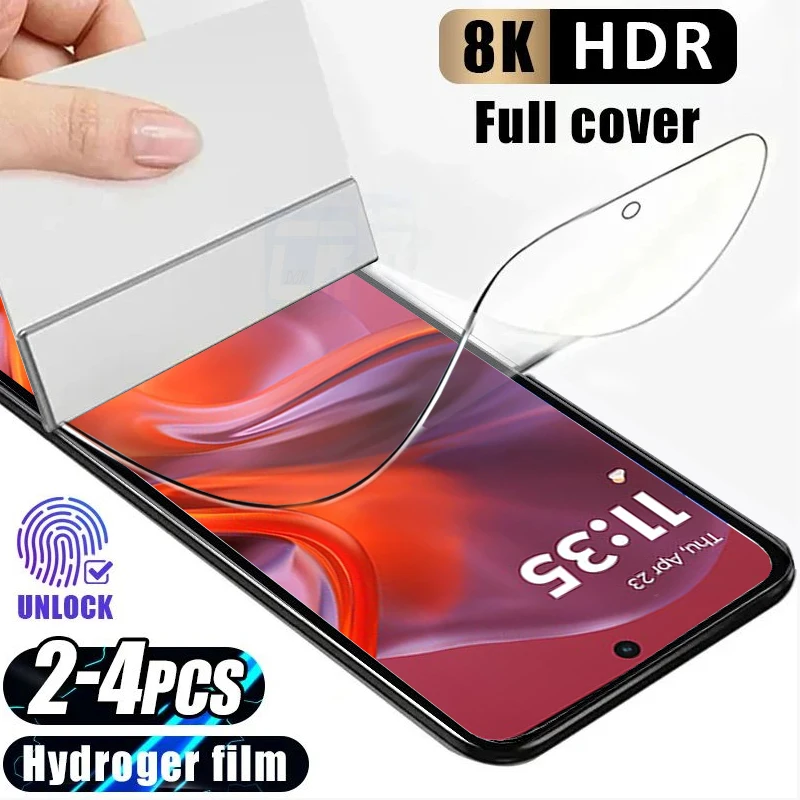 

2-4pcs Silicone Soft Hydrogel Film For Motorola Moto G05 G15 Power G35 G45 G55 G75 G84 G64 G54 G34 G24 G14 G04 Screen Protectors