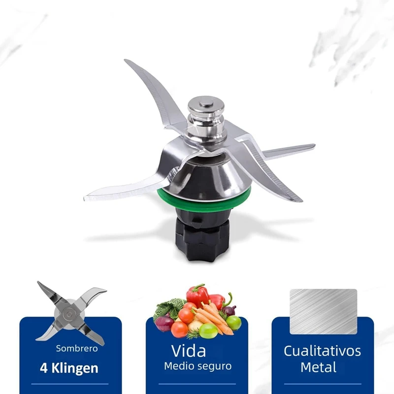 A44F-เครื่องปั่นใบมีดสําหรับ Vorwerk Thermomix TM5 TM6 อาหารอะไหล่สแตนเลสผสมมีดปะเก็น