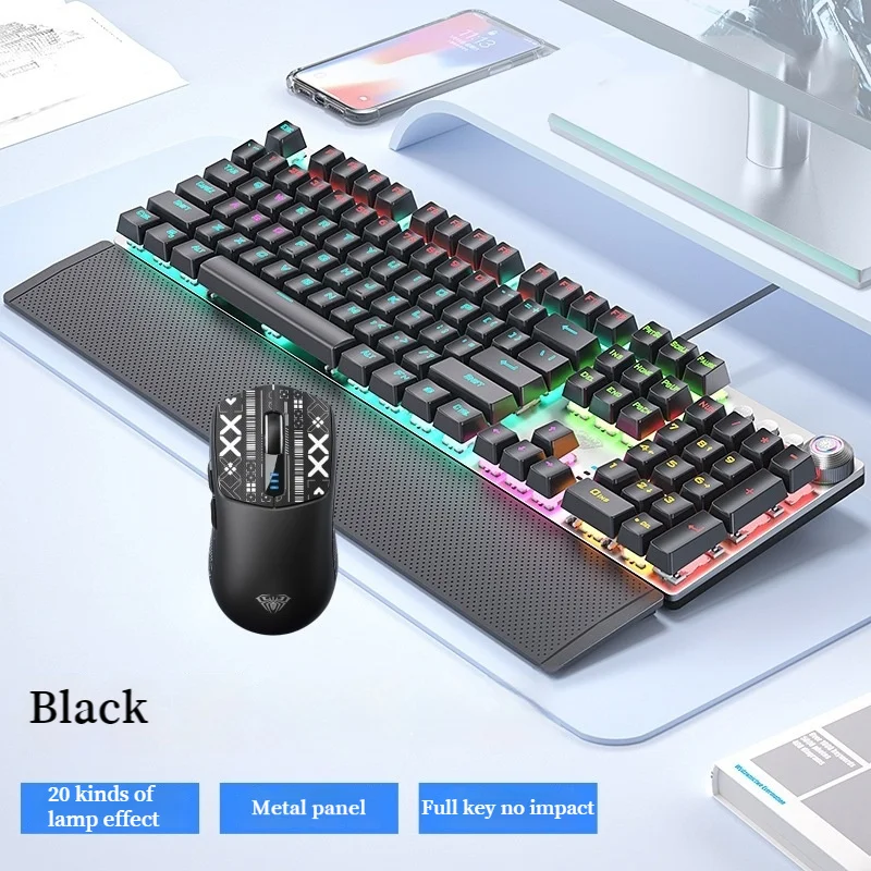 New Aula F2088 Mechanical Keyboard Game Full-key Programmable Marcro Keyboard Anti-ghosting Switch Wired For Gaming Computers