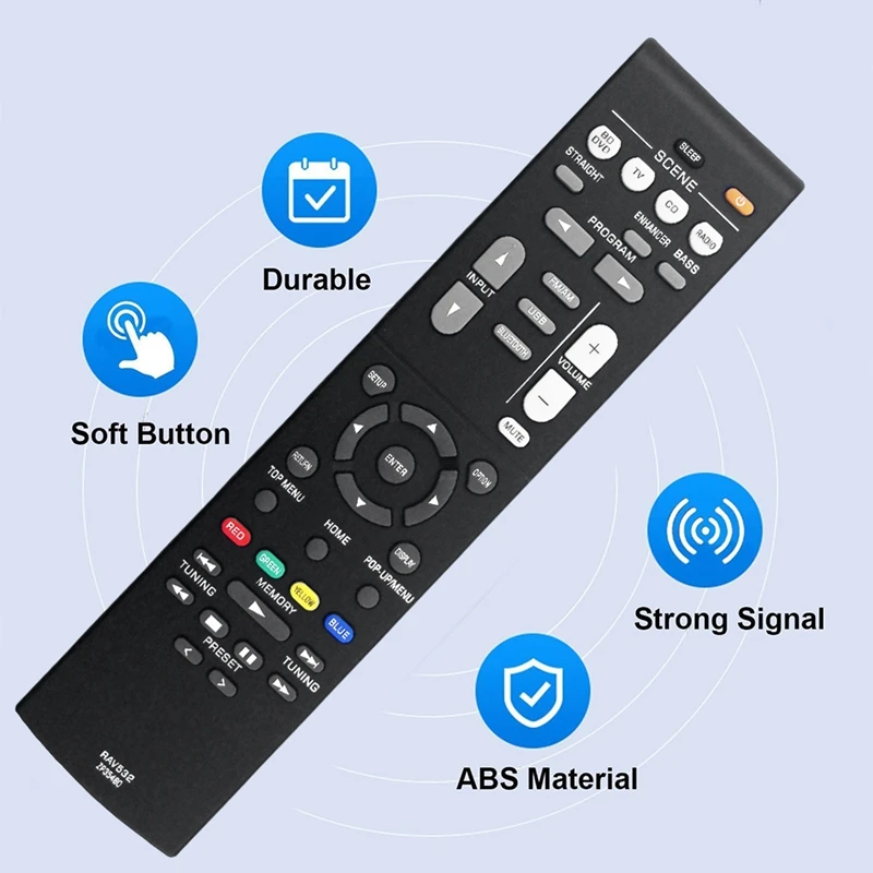 RAV532 ZP35480 Remote Control Replace For Yamaha AV Receiver RX-V379 RX-V383 RX-V383BL RXV379 RXV383 RXV383BL