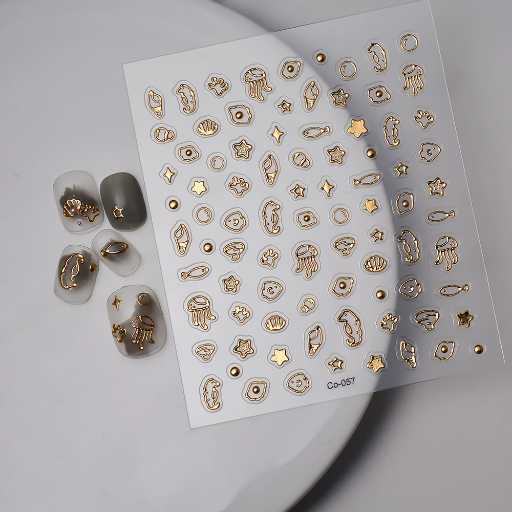 1PCS Simple Line  Border Nail Decals Tiny Ornament Pattern Self Adhesive Small Element Stickers for Minimalist Manicure Stickers