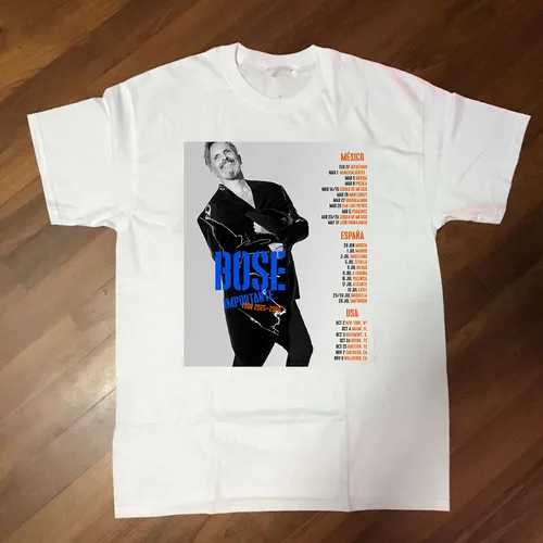 IMPORTANTE TOUR DATES 2025 Miguel Bosé camiseta tamaño completo S-5XL