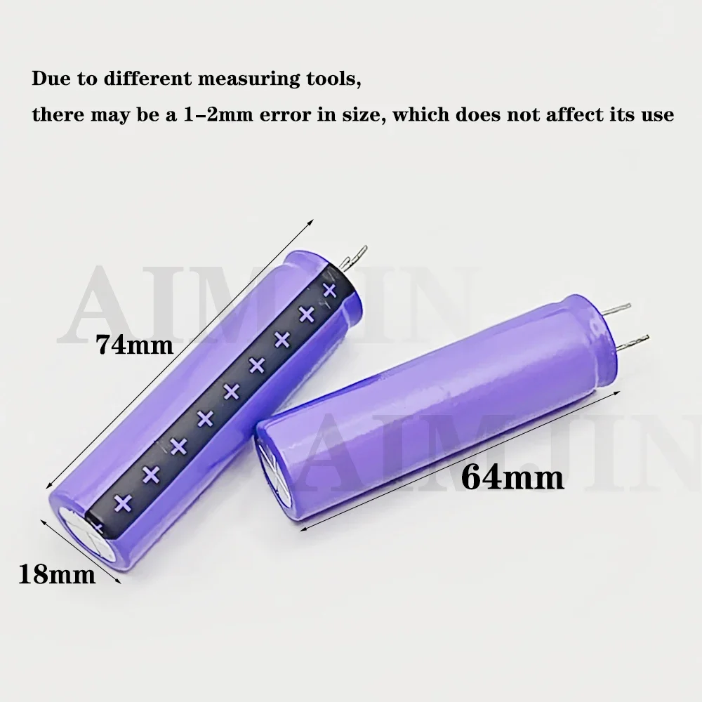 2.4V 2.0ah 18650 Lithium Titanate Battery 2.4V 2000mAh LTO 15C Rechargeable Low Temperature Battery 25000 Cycles Flashlight