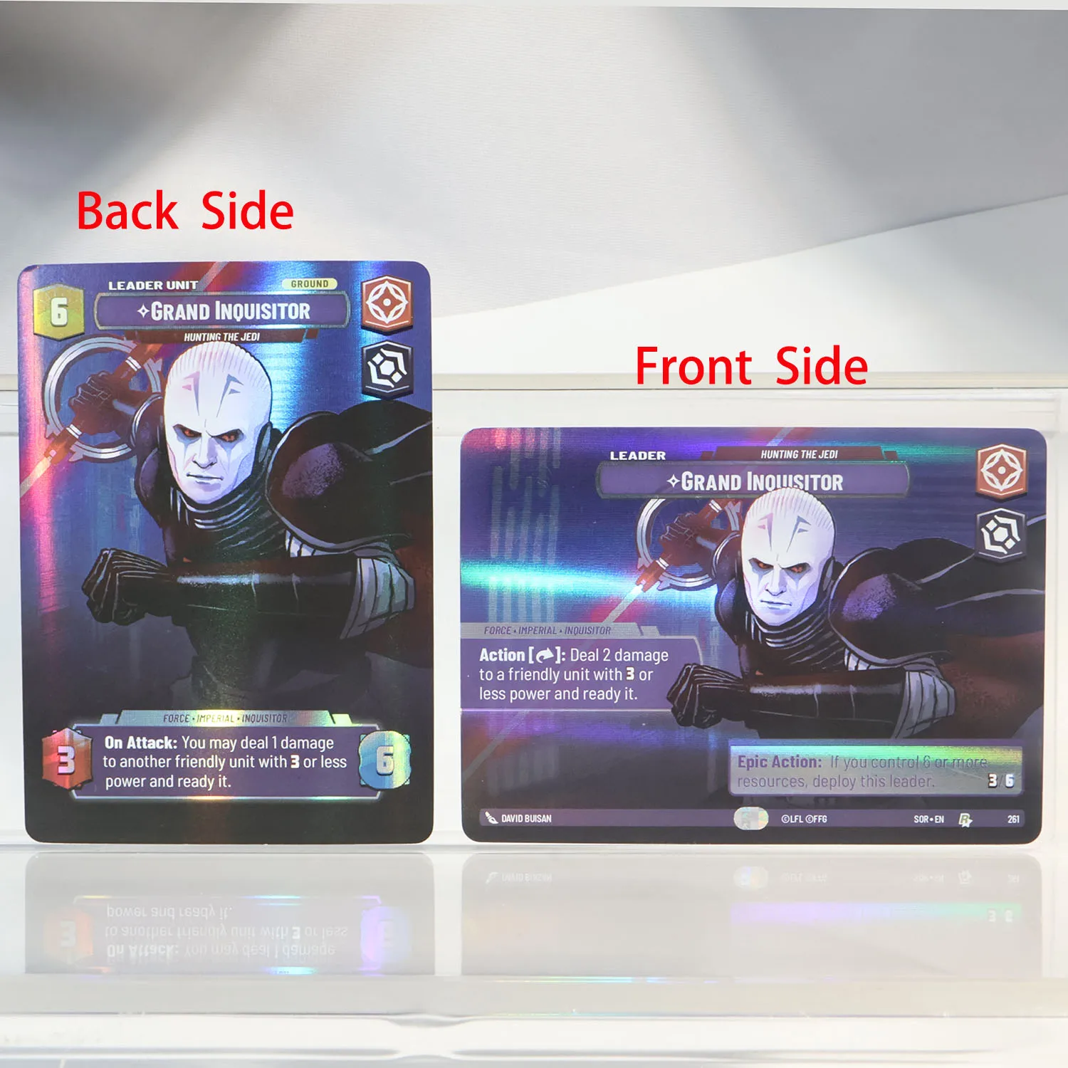 Star Wars Showcase FOIL Proxy Cards For Entertainment Games LEADER UNIT  Double-sided pattern Collection Card Toys Gift