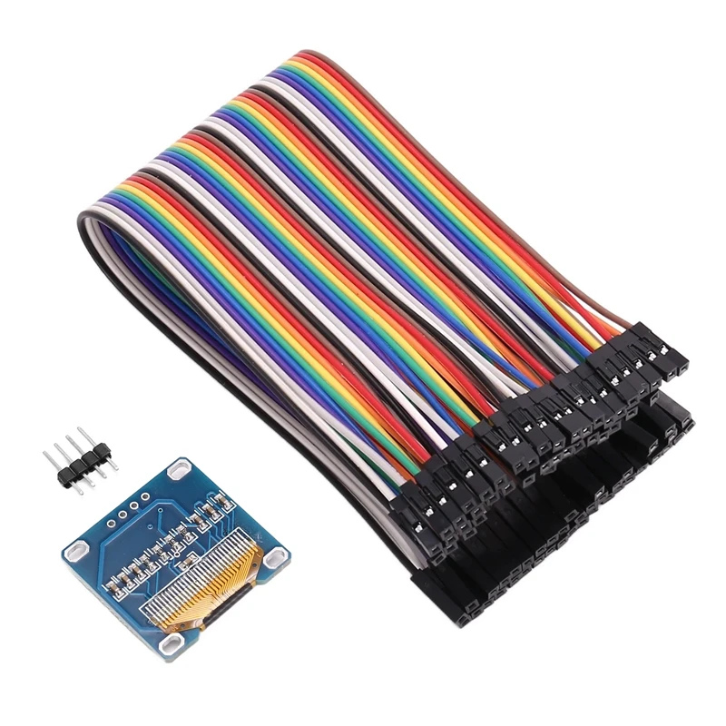 I2C OLED Display 0.96 Inch IIC Serial LCD LED Module SSD1306 128 64 For Arduino With 40 Pcs Dupont Wire