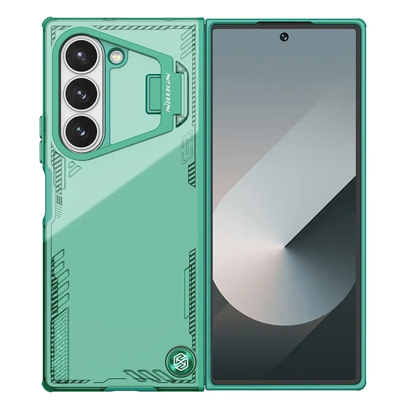 

Прозрачный чехол для Samsung Galaxy Z Fold 6 5G NILLKIN Iceblade Fold, экологически чистые материалы для Z Fold6, чехол с металлической подставкой