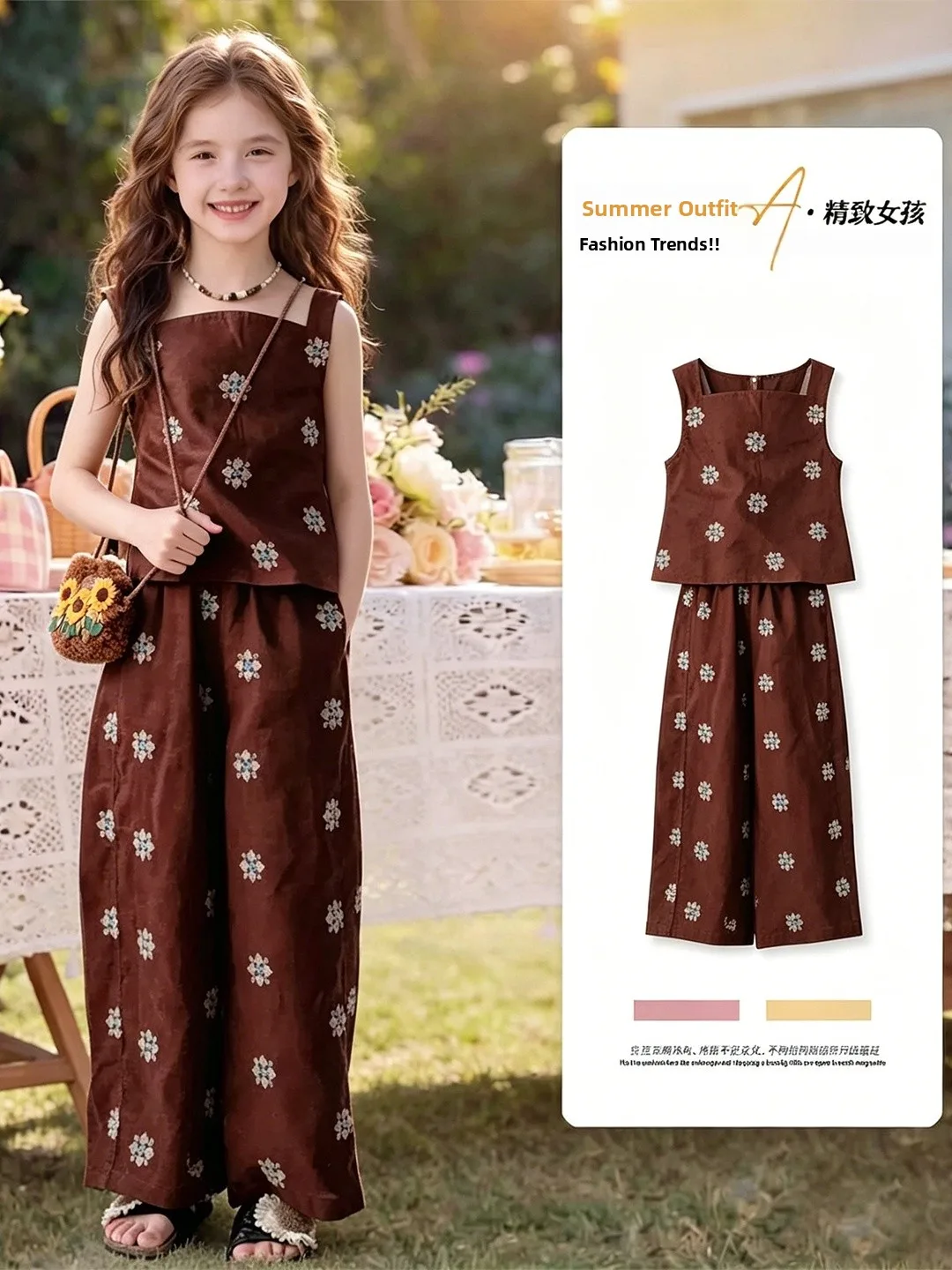 conjunto-de-ropa-de-verano-para-ninas-estilo-chino-tradicional-holgado-color-marron-rojizo-traje-tang-infantil-moda-Etnica